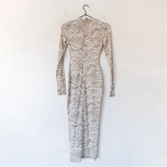 Meshki NEW Bonnie Mesh Long Sleeve Midi Dress Large - Picture 8 of 11